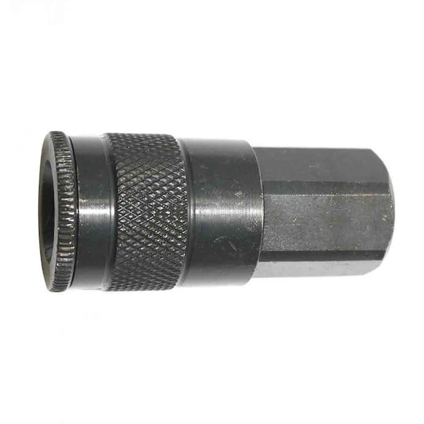 Interstate Pneumatics Quick Connect Coupler, Automotive, 3/8 in x 1/4 in FNPT, Steel, Black, Pack of 6 CA640-D6 - main